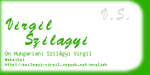 virgil szilagyi business card