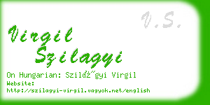 virgil szilagyi business card